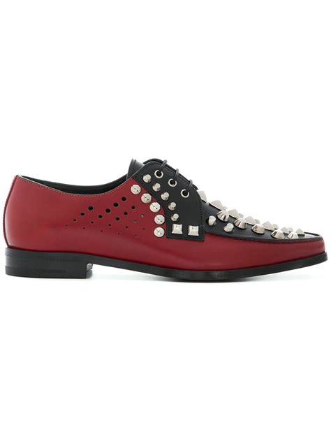 prada studded oxford shoes|women's lace up oxford flats.